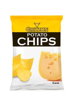 Чипсы картофельные со вкусом сыра 80 г Grizzon