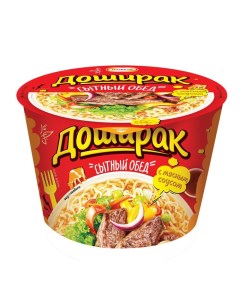 Лапша Доширак Сытный обед с аппетитным соусом из говядины 110гх16шт уп Koya