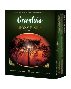 Чай Kenyan Sunrise черный 100 фольг пакетиков по 2г Greenfield