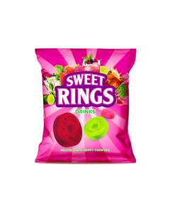 Карамель леденцовая SWEET RINGS DRINKS мохито лесная ягода кола 180г 2шт Sweet rings mix