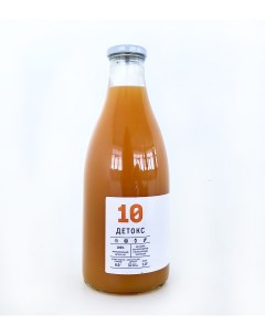 Сок Детокс 10 облепихово апельсиново морковный с экстрактом имбиря 1 л Тихвинский уездъ