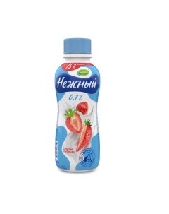 Напиток йогуртный Нежный с соком клубники пастеризованный 0 1 420 г Campina