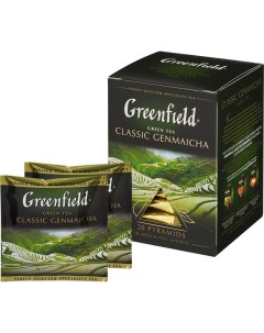 Чай Genmaicha зеленый фольгир 20пак уп 1155 08 2шт Greenfield