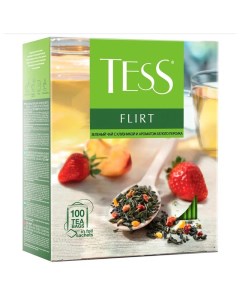 Чай Flirt зеленый 100 фольг пакетиков по 1 5г Tess