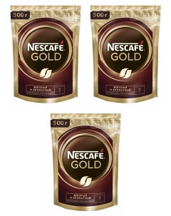 Кофе растворимый Gold c добавлением молотого 500 г м у 3 штуки Nescafe