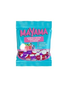 Mayama мармелад жевательный с желейной начинкой со вкусом черники и малины 70 г Маяма