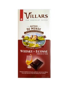 Шоколад Швейцарский темный с шотландским виски 100г Villars