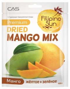Плоды манго зеленое и желтое сушеные 100 г Filipino sun