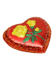 Шоколадная фигура Сердце с розой 60 г Золотое правило