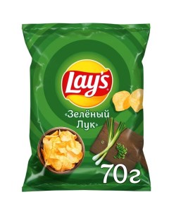 Чипсы картофельные молодой зеленый лук 70 г Lays