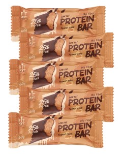 Протеиновые батончики Protein BAR Арахисовый торт 5 шт по 60 г Fit kit