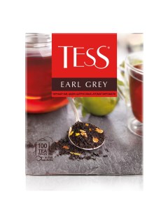 Чай чёрный Earl Grey 100 пакетиков Tess
