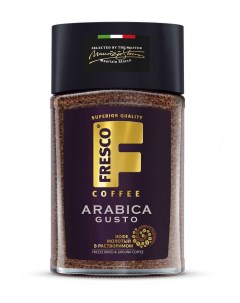 Кофе сублимированный Arabica Gusto с добавлением молотого 95 г Fresco