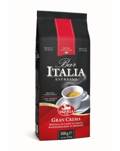 Кофе зерновой bar Italia Gran Crema 500 г Saquella