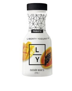 Йогурт питьевой папайя манго 1 5 270 мл Liberty yogurt