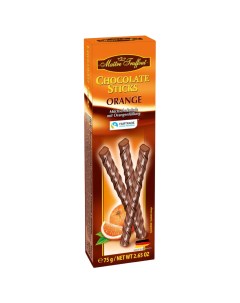 Шоколадные палочки с апельсиново шоколадным кремом 75 г Maitre truffout