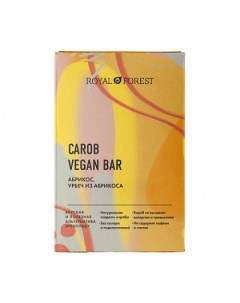 Шоколад Carob Vegan Bar Абрикос урбеч абрикосовый 50 г Royal forest