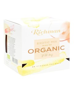 Чай черный Organic с ароматом манго саусепа листовой 40 г Richman