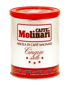 Кофе молотый 5 звезд 250 г Molinari