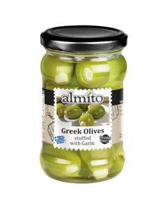 Оливки греческие с чесноком 270 г Almito