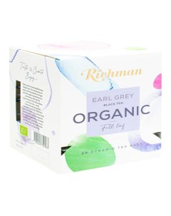 Чай черный Organic с ароматом бергамота листовой 40 г Richman