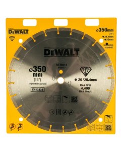 Алмазный диск DT40213 QZ 350х25 4 20 мм Dewalt