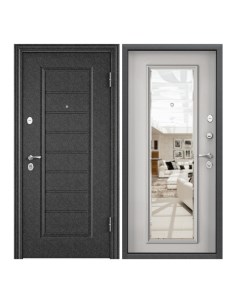 Дверь входная Torex для квартиры металлическая Delta PRO 860х2050 правый зеркало черный Torex стальные двери