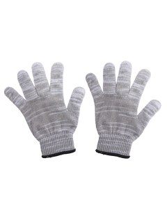 Перчатки защитные трикотажные утепленные двойные серый 100 пар уп Комус