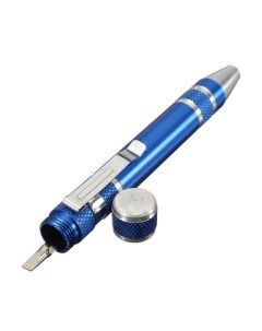 Карманная отвертка в виде ручки 10535 0109320 8 в 1 синий Nobrand