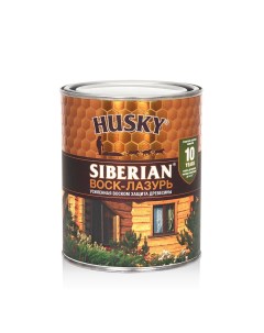 Воск лазурь декоративно защитный состав для древесины SIBERIAN оливковый 0 9л Husky
