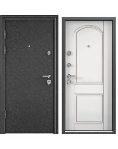Дверь входная для квартиры металлическая Torex Defender 880х2050 левый черный белый Torex стальные двери