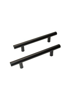 Ручка мебельная рейлинг в комплекте 2 шт 96 мм цвет черный арт UV803677 Svahomeart
