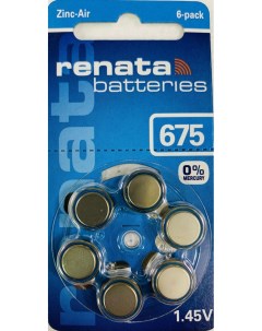 Батарейки ZA675 6 шт RN ZA675 6BL Renata