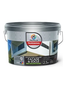 Краска фасадная акриловая Professional Faсade Socle глубокоматовая 2 5 кг Profilux