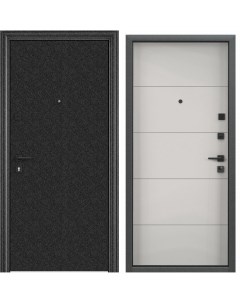 Дверь входная для квартиры металлическая Torex Flat M 950х2050 правый черный белый Torex стальные двери