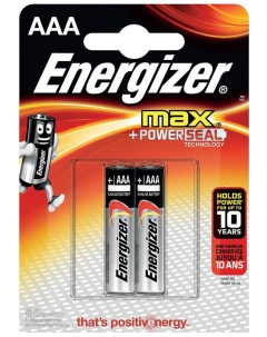 Батарейка MAX 1 5 В AAA LR03 2 штуки в блистере Energizer