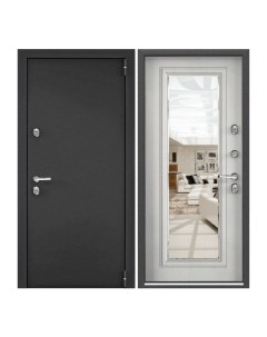 Дверь входная для дома металлическая Torex Snegir PRO 950х2050 правый черный серый Torex стальные двери