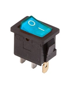 Выключатель клавишный Mini ON OFF синий с подсветкой 36 2151 Rexant