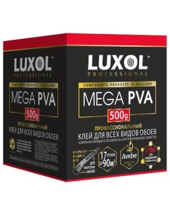 Клей обойный MEGA PVA универсальный Professional 500г Luxol