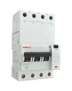 Дифференциальный автоматический выключатель 3P N 6kA C 32A 30 мА Тип A 4М Havells