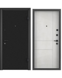 Дверь входная для квартиры металлическая Torex Flat M 860х2050 правый темно серый бетон Torex стальные двери