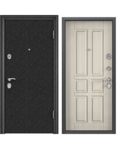 Дверь входная для квартиры металлическая Torex Flat L 860х2050 правый черный белый Torex стальные двери