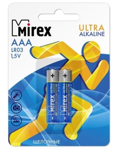 Батарейка щелочная LR03 AAA 1 5V 2 шт Mirex