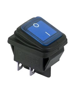 Выключатель клавишный ON OFF синий с подсветкой влагозащита 36 2361 Rexant