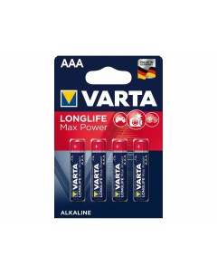 Батарейки мизинчиковые LR03 LongLife Max Power 4 шт Varta
