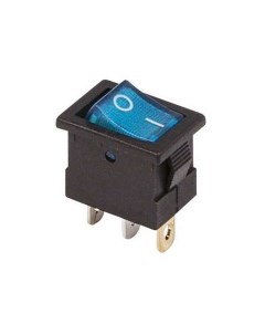 Выключатель клавишный Mini ON OFF синий с подсветкой 36 2171 Rexant