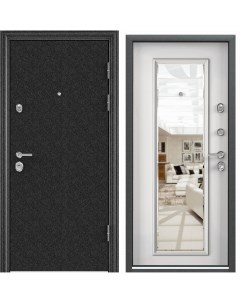 Дверь входная для квартиры металлическая Torex Defender 950х2070 правый черный белый Torex стальные двери