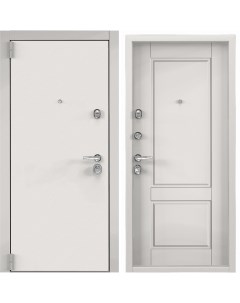 Дверь входная для квартиры металлическая Torex Сomfort 950х2070 левый серый белый Torex стальные двери