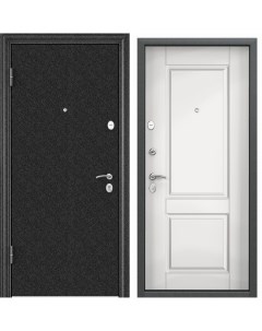 Дверь входная Torex для квартиры металлическая Flat L 950х2070 левый черный белый Torex стальные двери