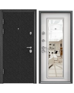Дверь входная для квартиры металлическая Torex Defender 950х2050 левый черный белый Torex стальные двери